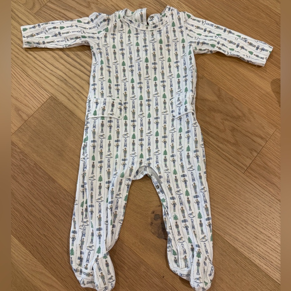 Lila and Hayes Preston Boys Romper Nutcracker Stripe